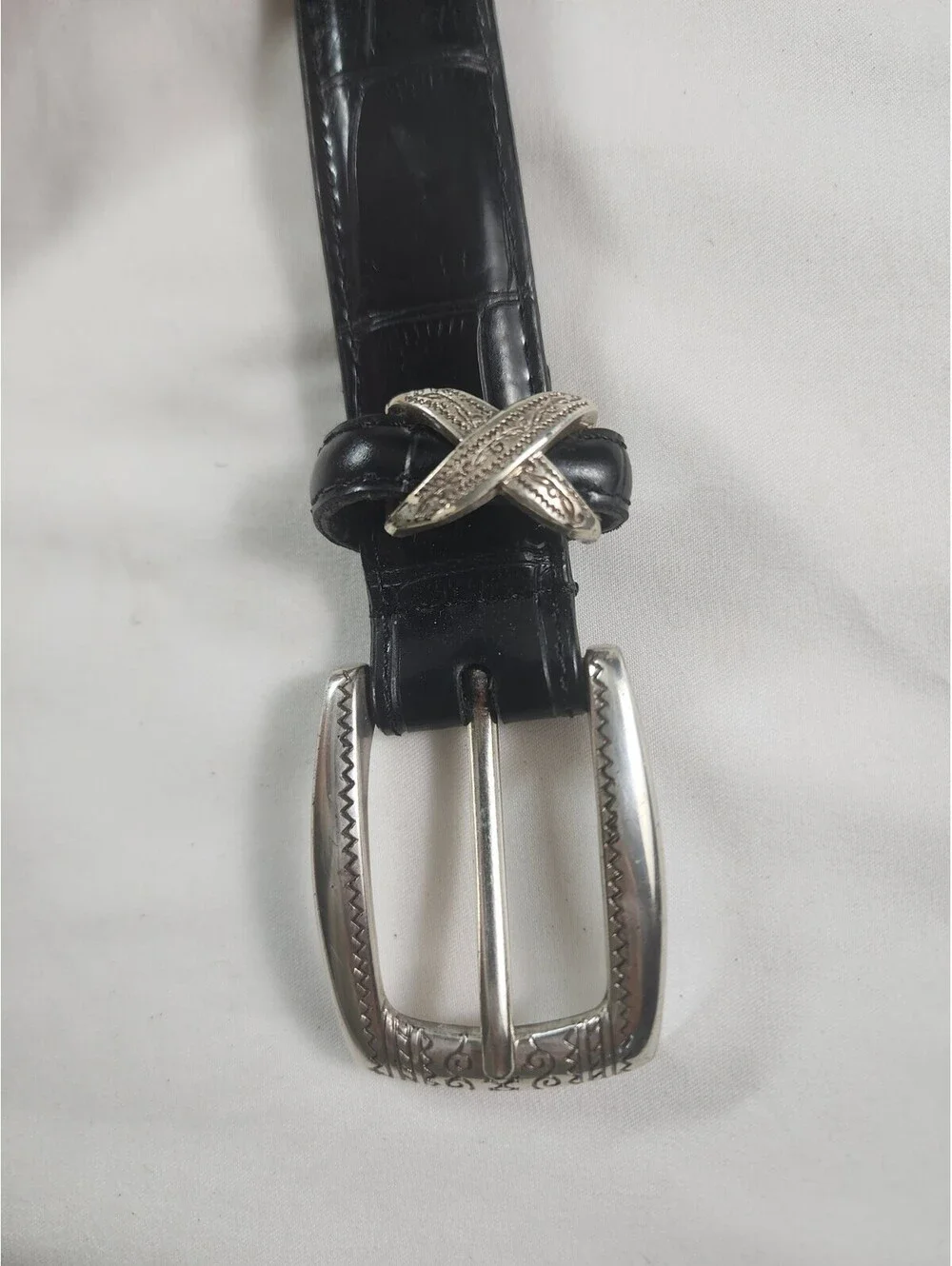 Amiee Lynn Black Thin Belt Size M Women's